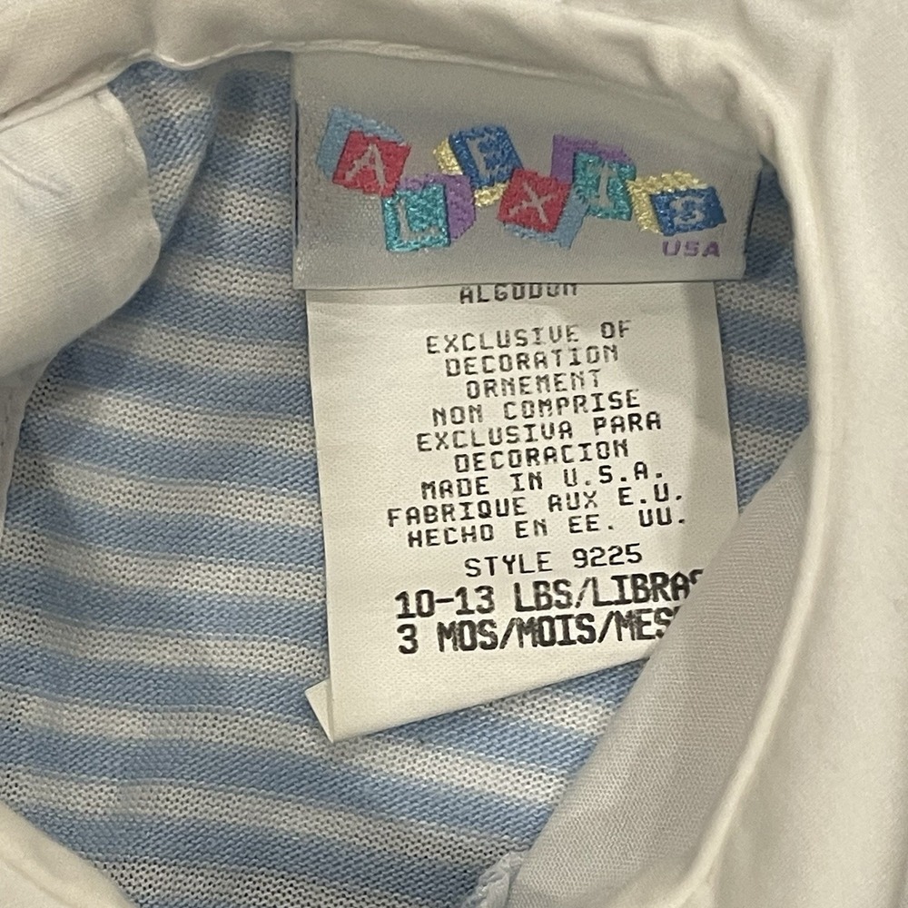 Vintage Alexis Boys One Piece Romper Baby 3M Summer My Grandma Lovesā Me - Picture 4 of 4